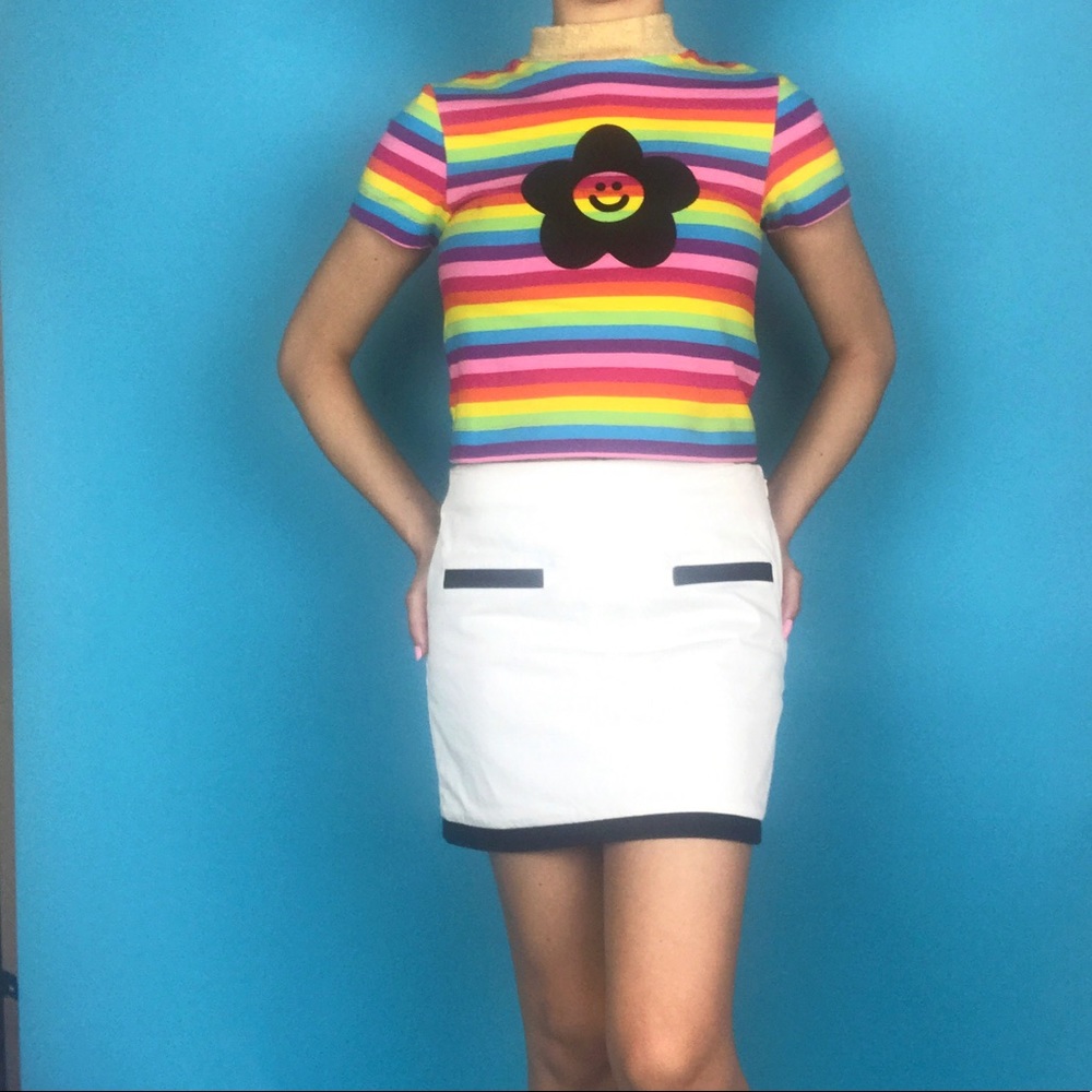 ‘Oops I Did it Again’ white mini skirt